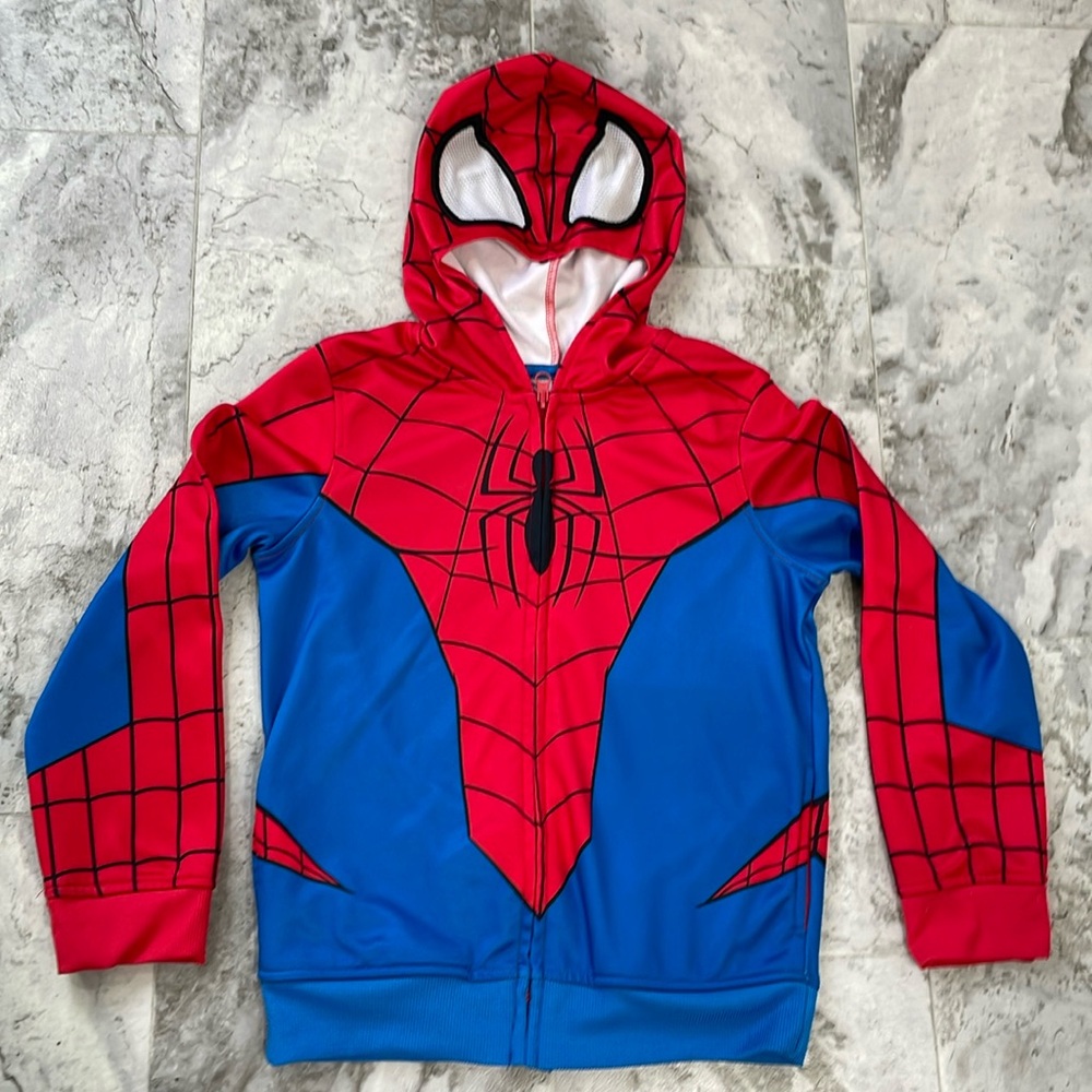 Kids Spider-Man Costume Jacket Hoodie, Size 8